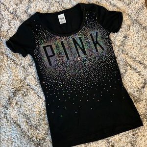 NWOT 💛 PINK VICTORIAS SECRET SEQUIN SHIRT SMALL